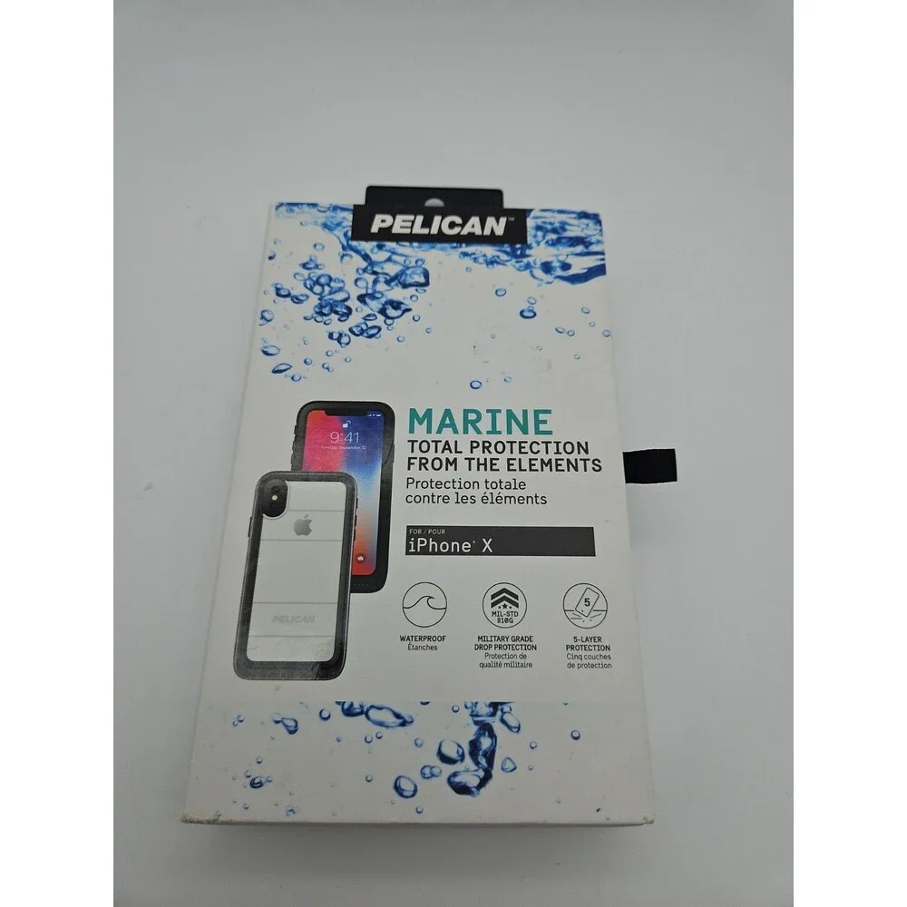 Pelican Marine Waterproof Case for iPhone X - Clear | Full Body Protective Cover